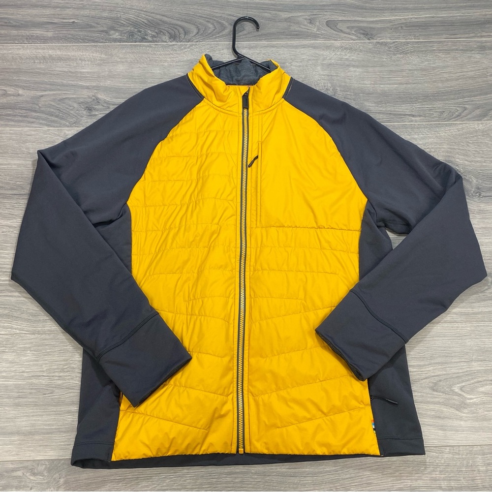 Smartwool Jacket Men's SZ XL Yellow Gray Full Zip Smartloft